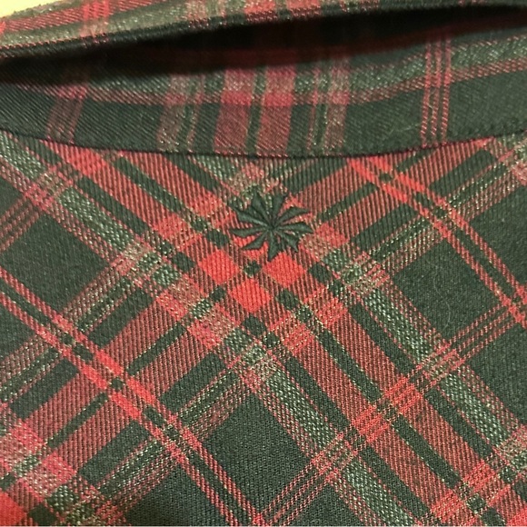 Athleta Black & Red Plaid Snap Button - Size Small Rare Item - Picture 3 of 4